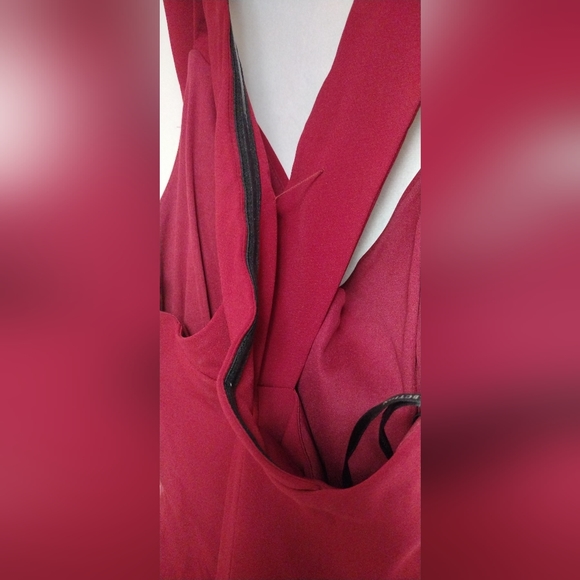 Size 16 Off the Shoulder Burgundy Vivian Diamond Deess - Picture 3 of 6